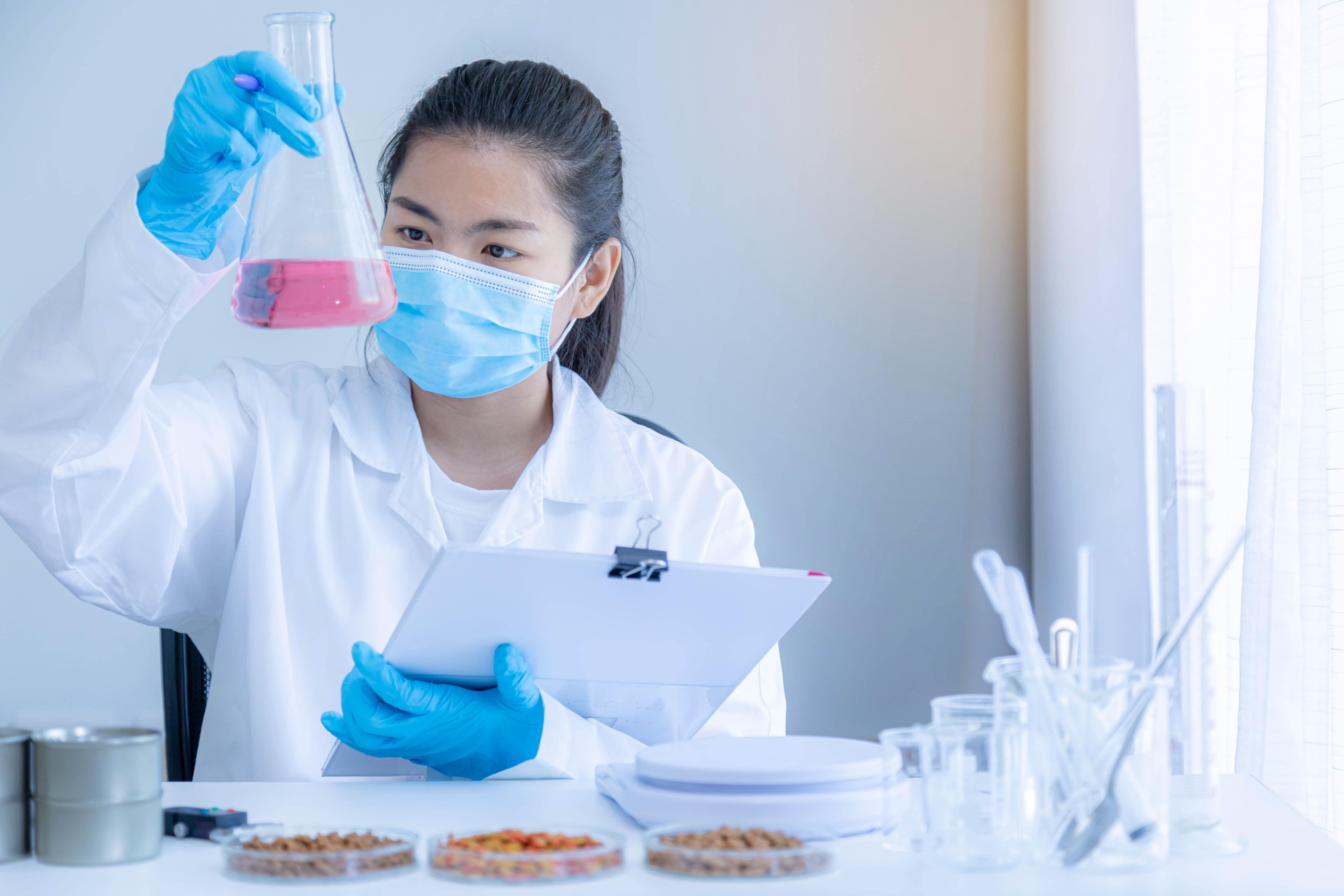 Image of a scientist performing tests